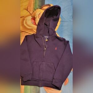 Polo by Ralph Lauren Dark Blue Hoodie with Red Emblem